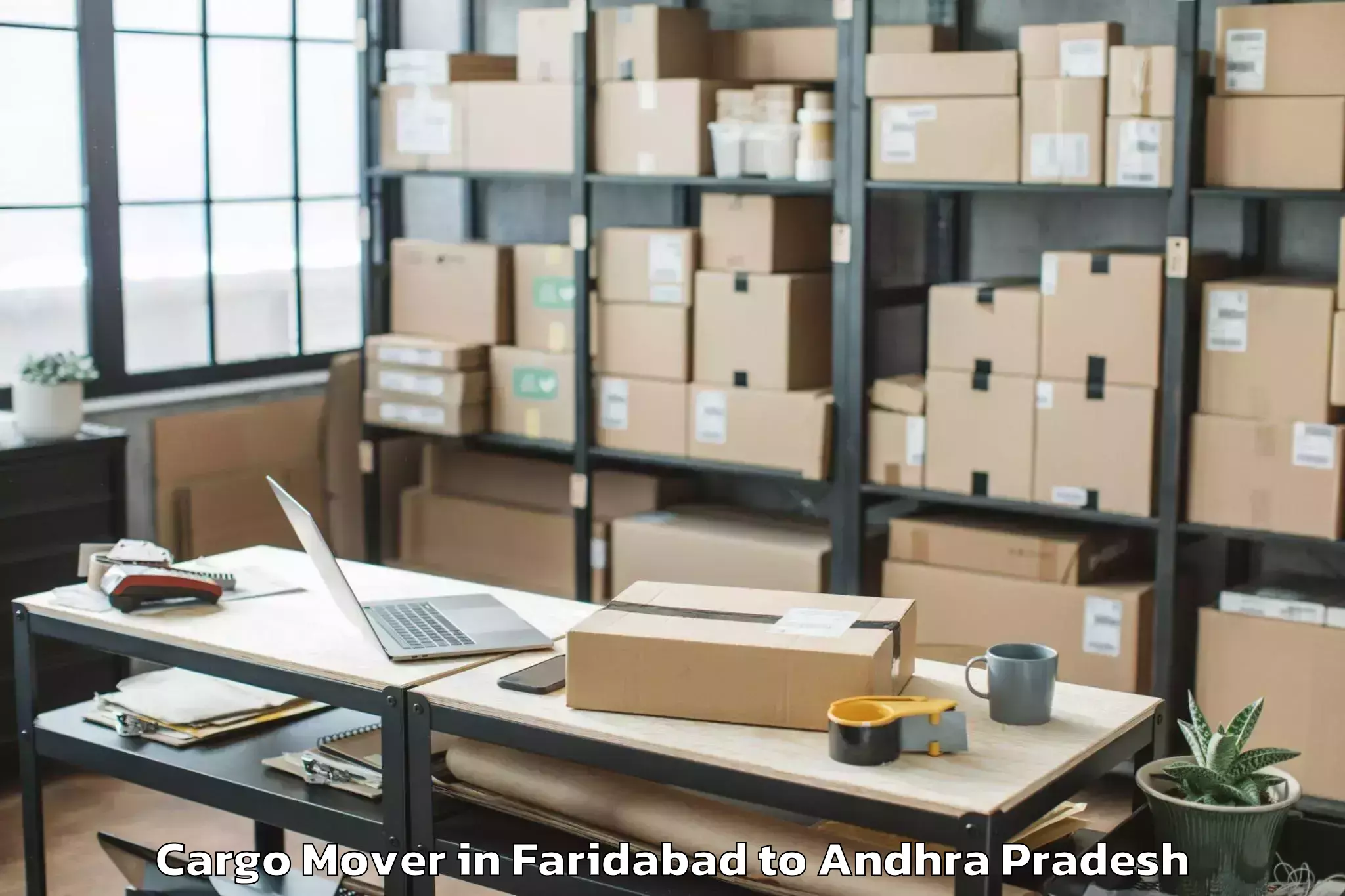 Easy Faridabad to Kanuru Cargo Mover Booking